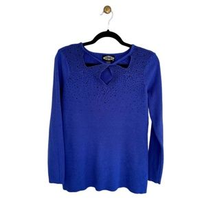 Blue embellished sweater size L